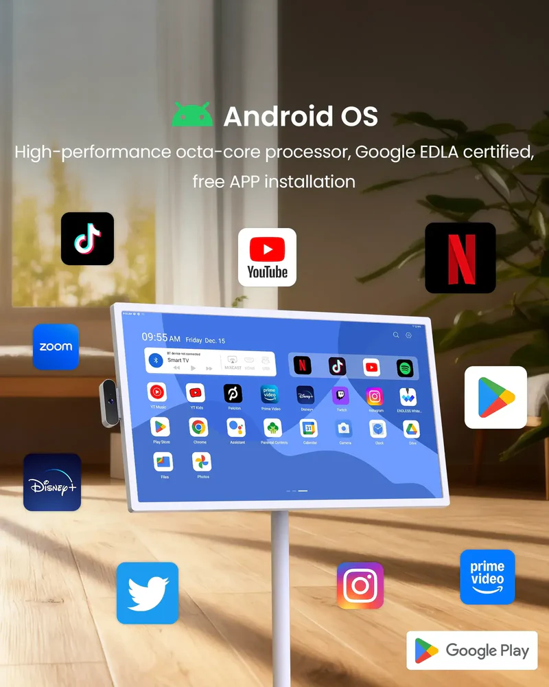 Apolosign portable smart TV with adjustable stand