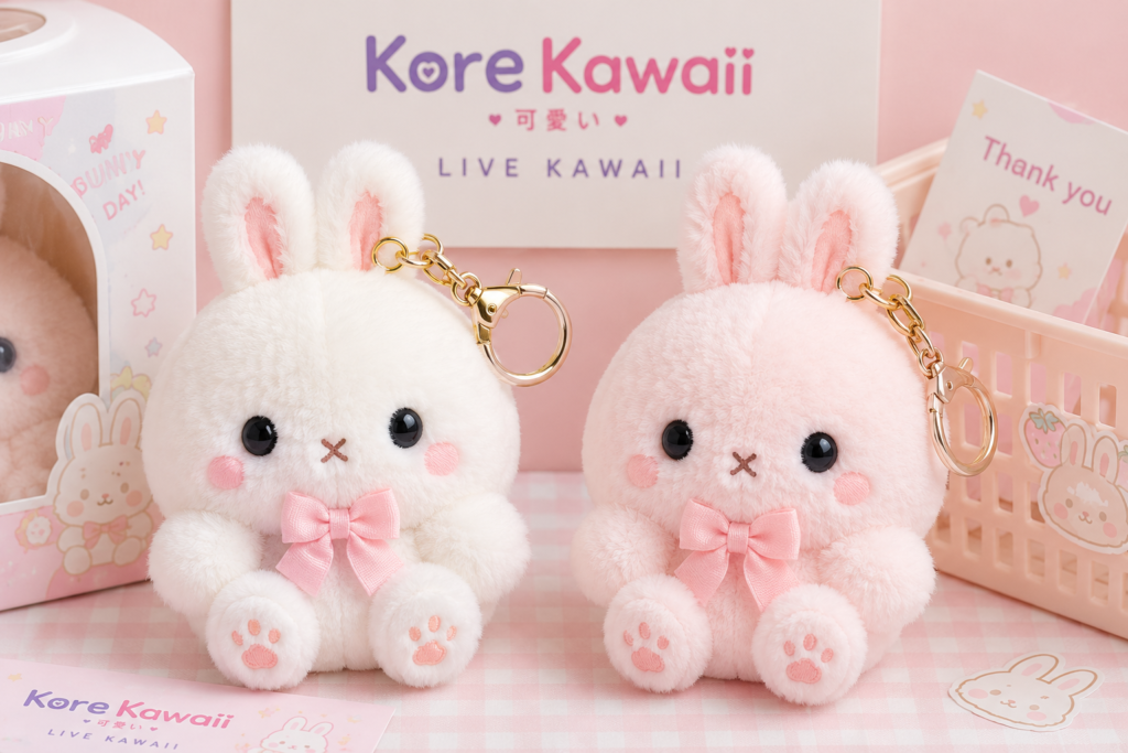 Kore Kawaii pastel bunny and dragon plushies