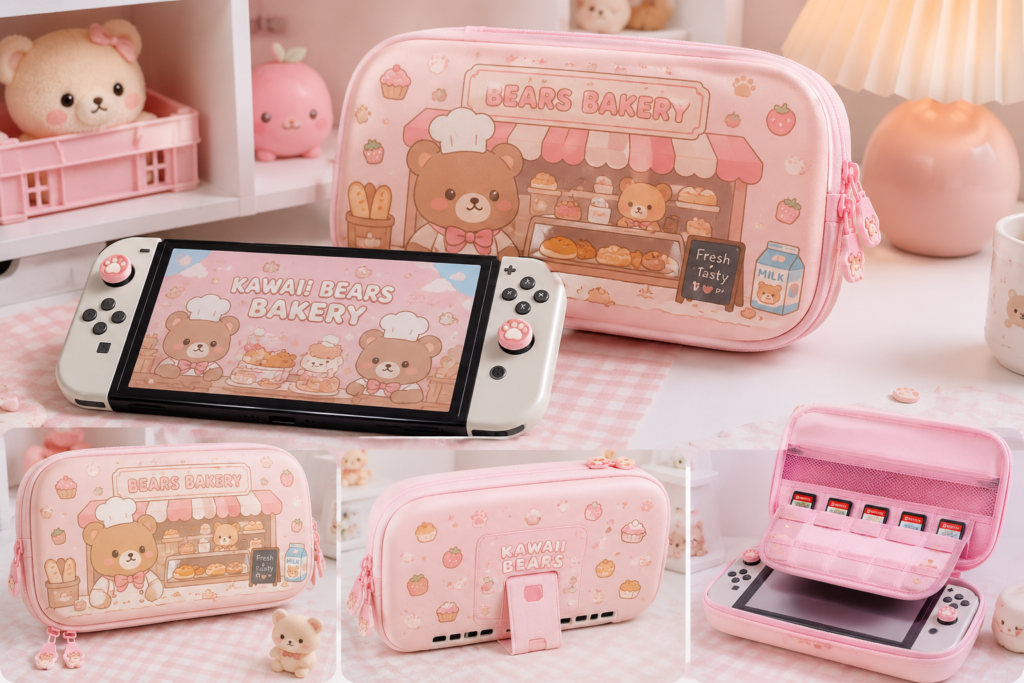Kore Kawaii Bears Bakery Nintendo Switch case