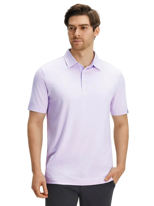DTWOOO Designed Collared Solid Performance Polo