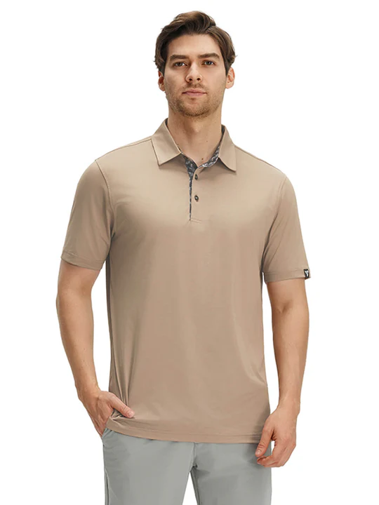 DTWOOO Designed Collared Solid Performance Polo