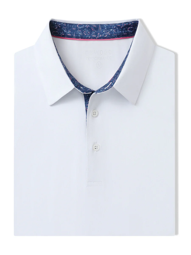 DTWOOO Designed Collared Solid Performance Polo