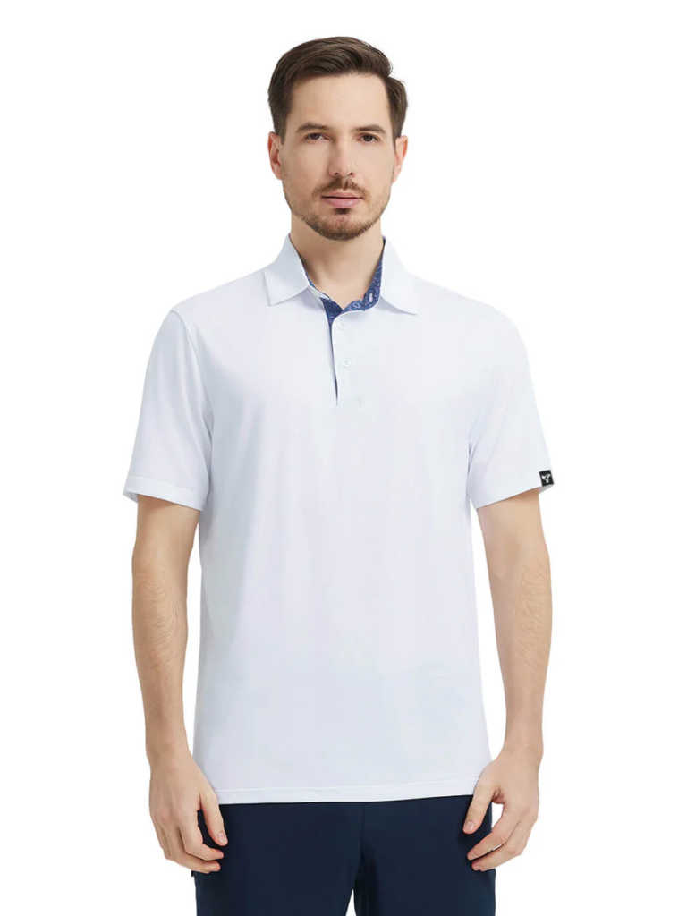DTWOOO Designed Collared Solid Performance Polo