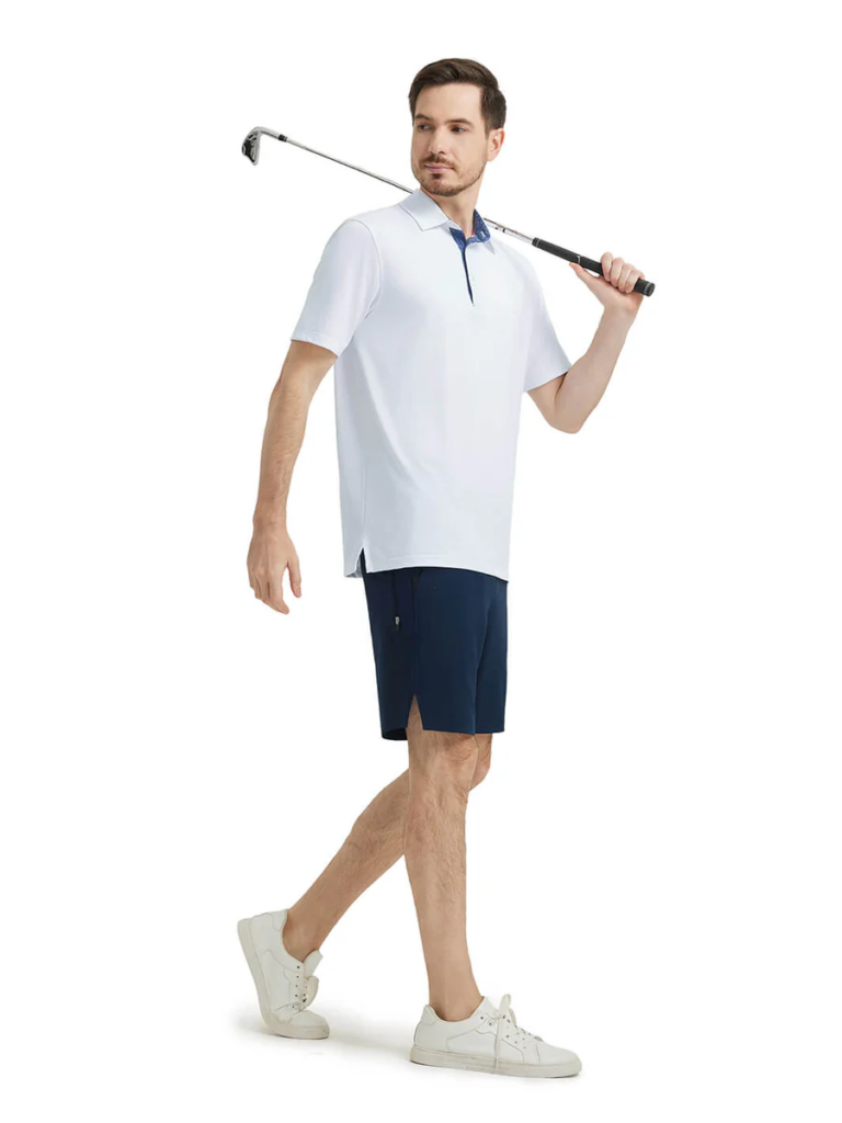 DTWOOO Designed Collared Solid Performance Polo