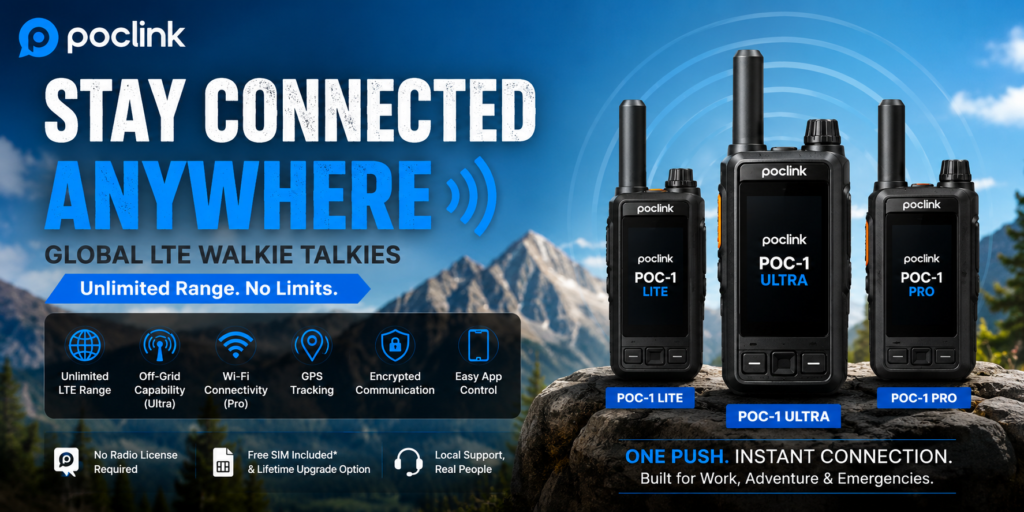 Poclink global walkie talkie for outdoor and professional communication